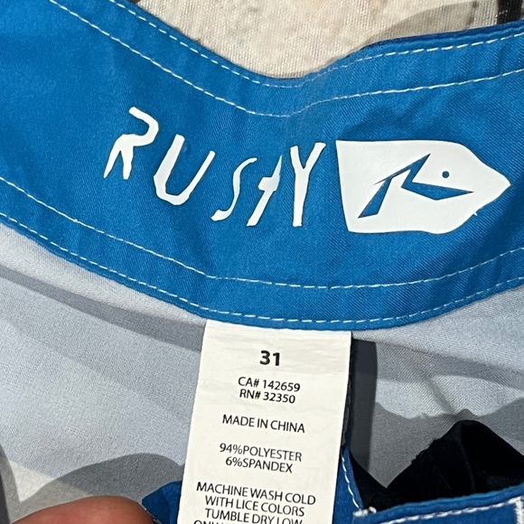 Rusy Multi Color Board Shorts Bathing Suit Swimwear Mens - Picture 4 of 5